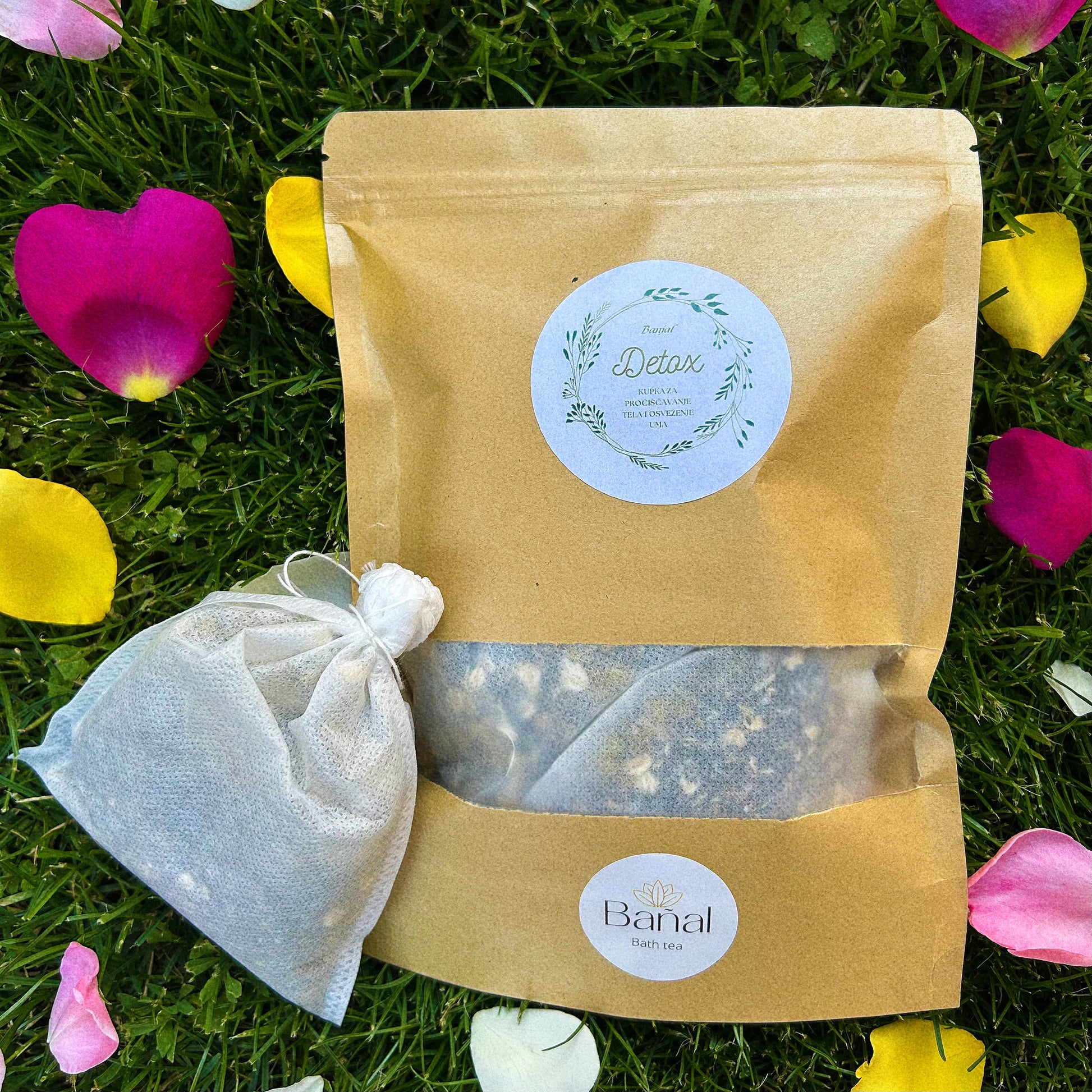 Veliki čaj za kadu – Detox kesica sa morskom solju i lekovitim biljem

